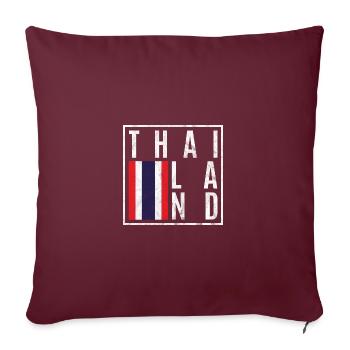 Thaïlande - Housse de coussin décorative 45 x 45 cm - bordeaux - Devant