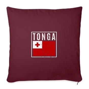 Tonga - Housse de coussin décorative 45 x 45 cm - bordeaux - Devant