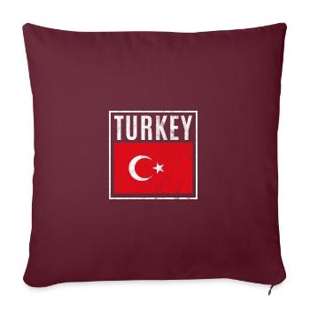 Turquie - Housse de coussin décorative 45 x 45 cm - bordeaux - Devant