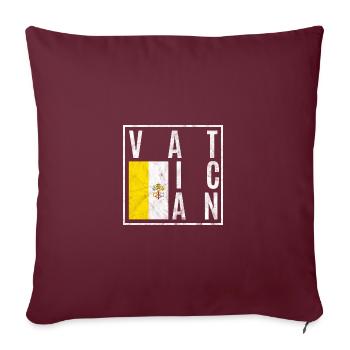 Vatican - Housse de coussin décorative 45 x 45 cm - bordeaux - Devant