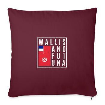 Wallis und Futuna - Sofakissenbezug 45 x 45 cm - Burgunderrot - Vorne