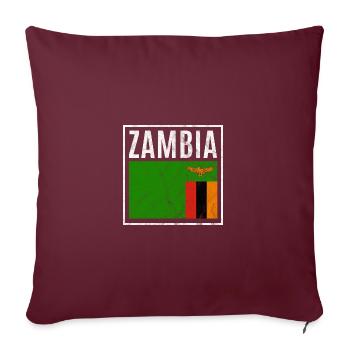 Zambie - Housse de coussin décorative 45 x 45 cm - bordeaux - Devant