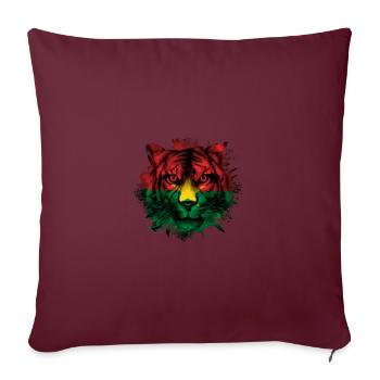 Burkina Faso - Housse de coussin décorative 45 x 45 cm - bordeaux - Devant