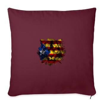 Catalogne - Housse de coussin décorative 45 x 45 cm - bordeaux - Devant