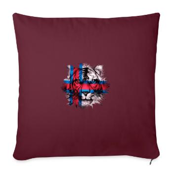 Féroé (îles) - Housse de coussin décorative 45 x 45 cm - bordeaux - Devant