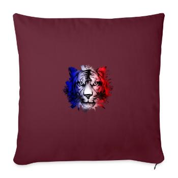 France - Housse de coussin décorative 45 x 45 cm - bordeaux - Devant