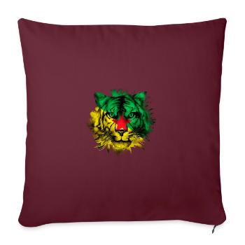 Guyane française - Housse de coussin décorative 45 x 45 cm - bordeaux - Devant