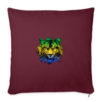 Gabon - Housse de coussin décorative 45 x 45 cm - bordeaux - Devant