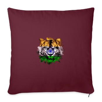 Indien - Sofakissenbezug 45 x 45 cm - Burgunderrot - Vorne