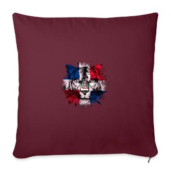 République dominicaine - Housse de coussin décorative 45 x 45 cm - bordeaux - Devant