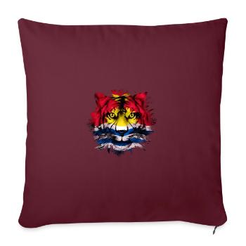 Kiribati - Housse de coussin décorative 45 x 45 cm - bordeaux - Devant