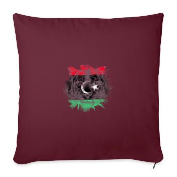 Libye - Housse de coussin décorative 45 x 45 cm - bordeaux - Devant