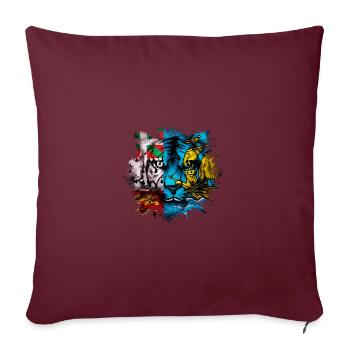 Saint-Pierre-et-Miquelon - Housse de coussin décorative 45 x 45 cm - bordeaux - Devant
