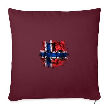Norvège - Housse de coussin décorative 45 x 45 cm - bordeaux - Devant