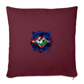 Saint-Eustache - Housse de coussin décorative 45 x 45 cm - bordeaux - Devant