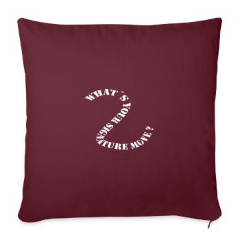 Quelle est votre signature Move White - Housse de coussin décorative 45 x 45 cm - bordeaux - Devant