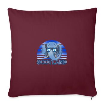 Schottland - Sofakissenbezug 45 x 45 cm - Burgunderrot - Vorne