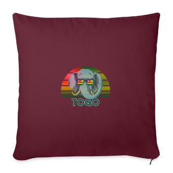 Togo - Housse de coussin décorative 45 x 45 cm - bordeaux - Devant