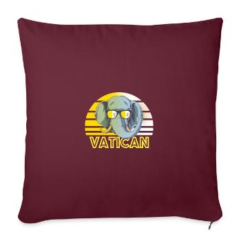 Vatican - Housse de coussin décorative 45 x 45 cm - bordeaux - Devant
