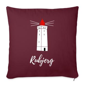 Leuchtturm Rubjerg Dänemark - Sofakissenbezug 45 x 45 cm - Burgunderrot - Vorne