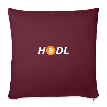 Bitcoin Satoshi Nakamoto Ethereum Krypto - Housse de coussin décorative 45 x 45 cm - bordeaux - Devant