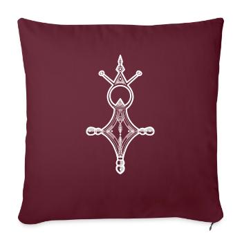 La croix du sud - Housse de coussin décorative 45 x 45 cm - bordeaux - Devant