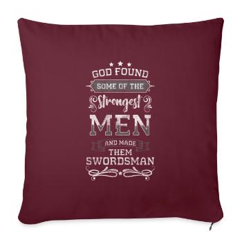 Sabre de hache de combat à l’épée Samouraï - Housse de coussin décorative 45 x 45 cm - bordeaux - Devant