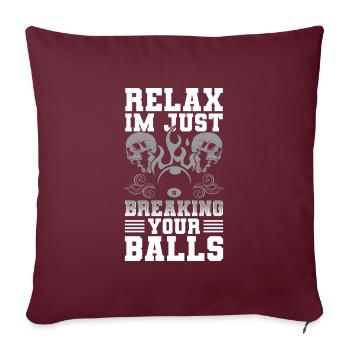 Billard Billard Joueur Joueur Balles - Housse de coussin décorative 45 x 45 cm - bordeaux - Devant