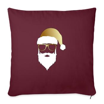 Weihnachtsmann - Sofakissenbezug 45 x 45 cm - Burgunderrot - Vorne