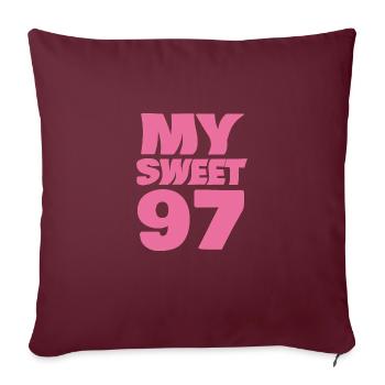 Sweet 97 - Sofakissenbezug 45 x 45 cm - Burgunderrot - Vorne