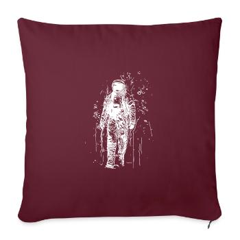 Moon Dust Walk Lonely Planet Astronaute - Housse de coussin décorative 45 x 45 cm - bordeaux - Devant