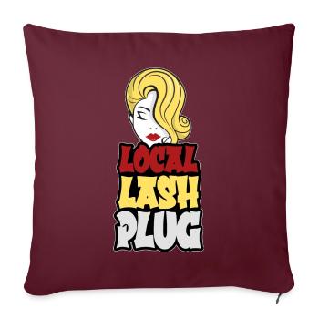 Lokaler Wimpernplug Wimpernkünstler - Sofakissenbezug 45 x 45 cm - Burgunderrot - Vorne