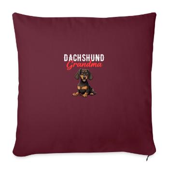 Dachshund mama dog, Weenie Dog - Sofakissenbezug 45 x 45 cm - Burgunderrot - Vorne