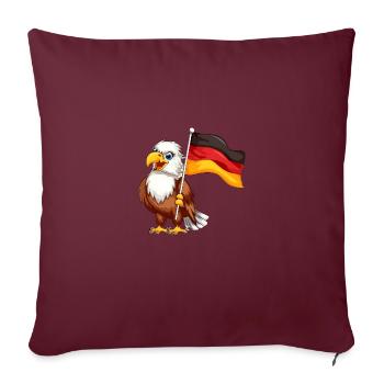 Deutschland Adler Germany Flag Eagle Fußball - Sofakissenbezug 45 x 45 cm - Burgunderrot - Vorne