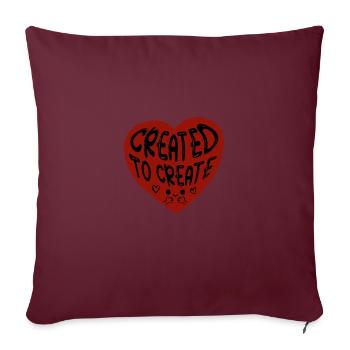 Maler Handwerker Beruf Spruch Geschenk - Sofakissenbezug 45 x 45 cm - Burgunderrot - Vorne