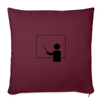 teacher 001 - Sofakissenbezug 45 x 45 cm - Burgunderrot - Vorne