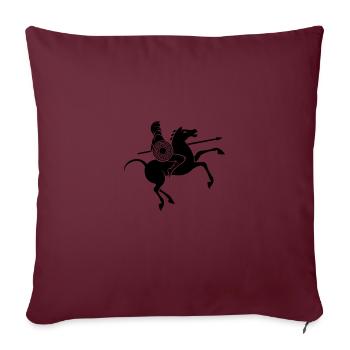sparta reiter - Sofakissenbezug 45 x 45 cm - Burgunderrot - Vorne