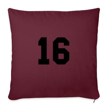 16 - Housse de coussin décorative 45 x 45 cm - bordeaux - Devant