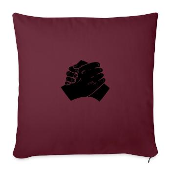 Coup de main 01 - Housse de coussin décorative 45 x 45 cm - bordeaux - Devant