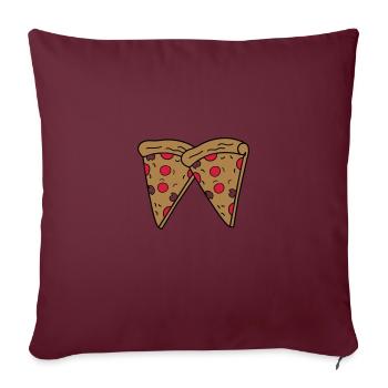 pizza 2 - Housse de coussin décorative 45 x 45 cm - bordeaux - Devant