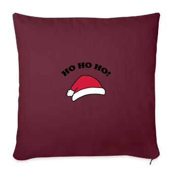 ho ho ho - Sofakissenbezug 45 x 45 cm - Burgunderrot - Vorne