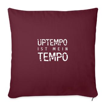Techno Uptempo Rave Tekk Musique Célébrations - Housse de coussin décorative 45 x 45 cm - bordeaux - Devant