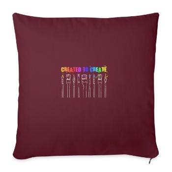 Maler Handwerker Beruf Spruch Geschenk - Sofakissenbezug 45 x 45 cm - Burgunderrot - Vorne