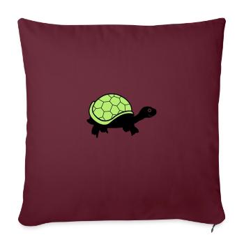 tortue - Housse de coussin décorative 45 x 45 cm - bordeaux - Devant