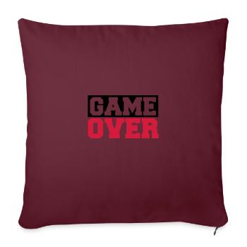 game over - Sofakissenbezug 45 x 45 cm - Burgunderrot - Vorne