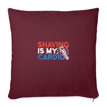Barber Barbier Coiffeur homme Barbershop - Housse de coussin décorative 45 x 45 cm - bordeaux - Devant