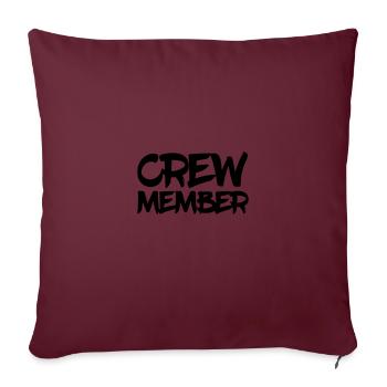 membre d'équipage - Housse de coussin décorative 45 x 45 cm - bordeaux - Devant