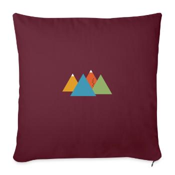 Mountain panorama, mountain worlds, snow mountains - Sofa pillowcase 17,3'' x 17,3'' (45 x 45 cm) - burgundy - Front