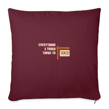 Courtier Agent Immobilier Vendeur Cadeau - Housse de coussin décorative 45 x 45 cm - bordeaux - Devant
