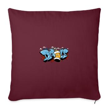 Street graff - Sofa pillowcase 17,3'' x 17,3'' (45 x 45 cm) - burgundy - Front